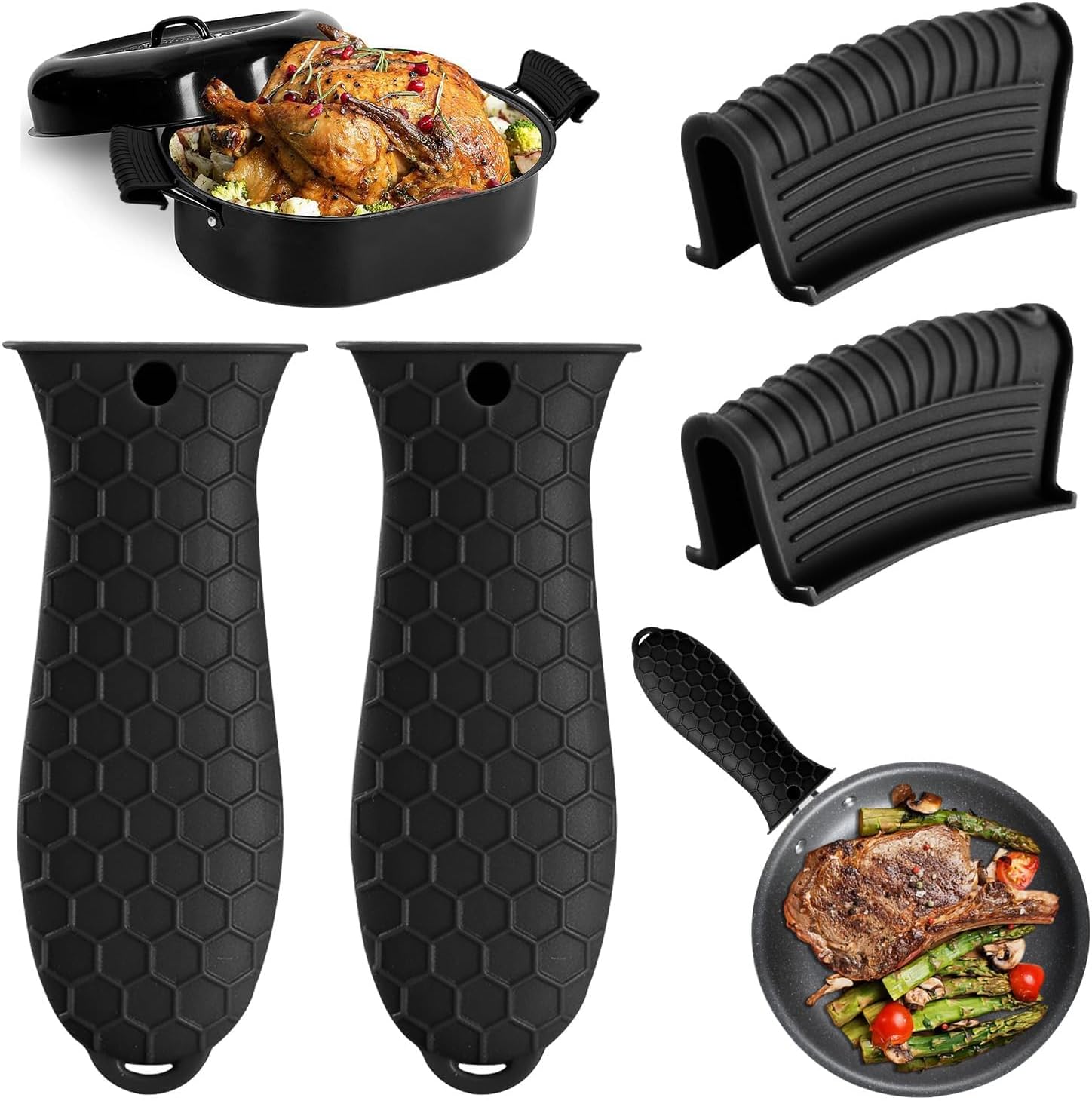 Cast Iron Corn - Penutup Gagang Tahan Panas dari Silikon,