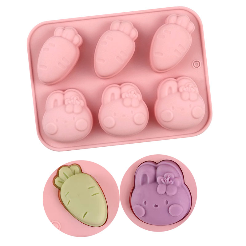 Bunny Cake Mold - Cetakan Silikon Kartun Kelinci Wortel Kue
