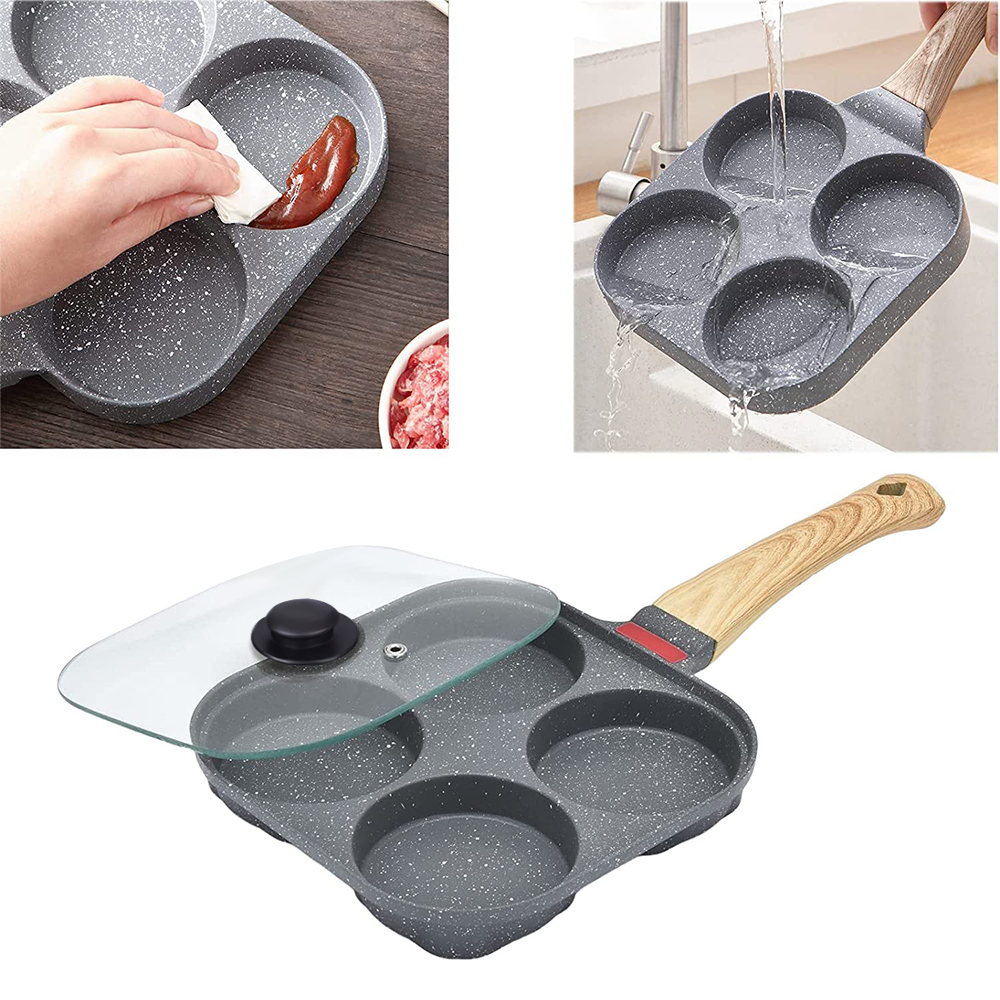 Wajan Penggoreng Telur Anti Le - Mini Pancake Griddle ulasan dan harga